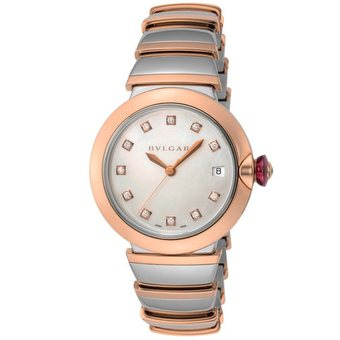 BVLGARI LU36WSPGSPGD/11 Watch - Lucea [Lvcea] 2-Year Warranty White - BVLGARI Luxury Perfume for Men