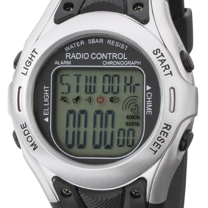 CLEVER TE D190 SV Men's Digital Radio Controlled Watch with Accurate Time Display, Water Resistant Design, and Sleek Modern Style