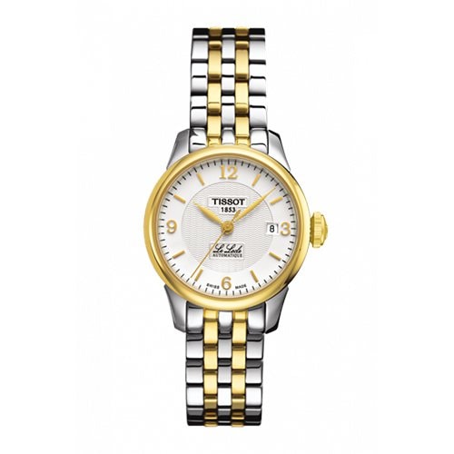 TISSOT T41218334 Watch - Ladies LE LOCLE Automatic Movement Gold Plated Bracelet Elegant Design 2 Year Warranty