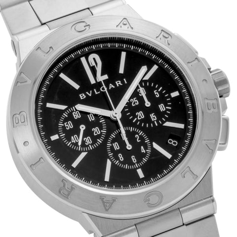BVLGARI DG41BSSDCH Diagono Velocissimo 2-Year Warranty [Parallel Import] Black