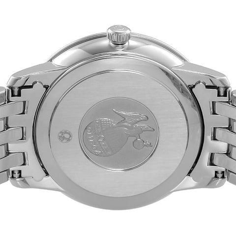 OMEGA 424.10.27.60.55.001 De Ville Prestige Watch with Elegant White Dial, 5 Year Warranty and Luxurious Design