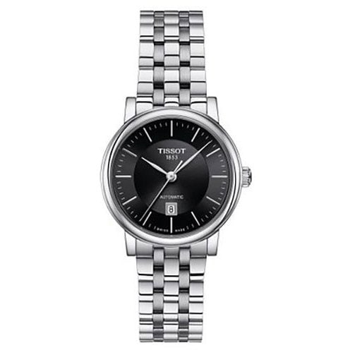 TISSOT T122.207.11.051.00 Watch - TISSOT CARSON AT BK SS L Black Watch - Elegant Men's Timepiece