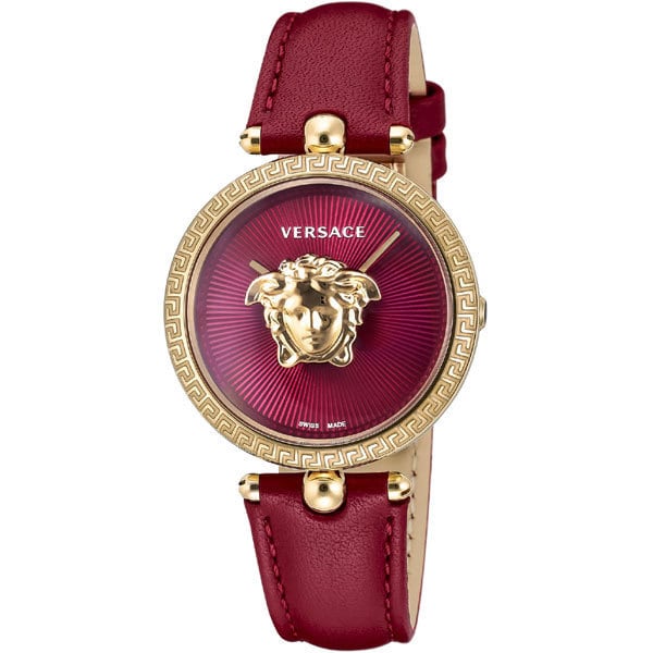VERSACE VECQ00418 Watch - Palazzo Empire Red Watch with 2 Year Warranty Stylish Design Water Resistant Luxury Timepiece