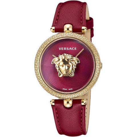 VERSACE VECQ00418 Watch - Palazzo Empire Red Watch with 2 Year Warranty Stylish Design Water Resistant Luxury Timepiece