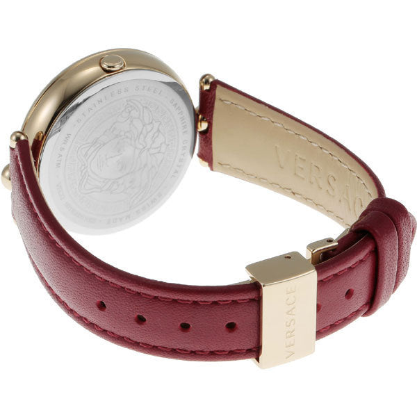 VERSACE VECQ00418 Watch - Palazzo Empire Red Watch with 2 Year Warranty Stylish Design Water Resistant Luxury Timepiece (Imag