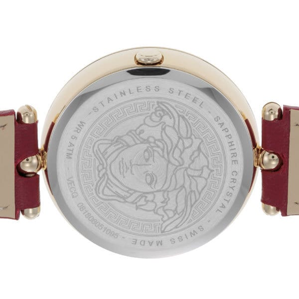VERSACE VECQ00418 Watch - Palazzo Empire Red Watch with 2 Year Warranty Stylish Design Water Resistant Luxury Timepiece (Imag