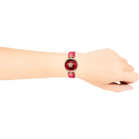 VERSACE VECQ00418 Watch - Palazzo Empire Red Watch with 2 Year Warranty Stylish Design Water Resistant Luxury Timepiece (Imag