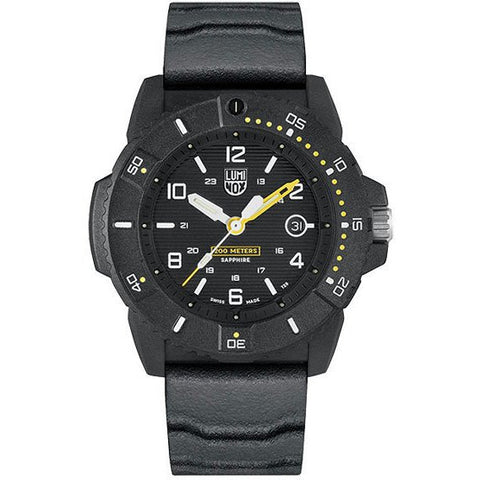 LUMINOX 3601 Watch - NAVYSEAL3600 QT BK Rubber Watch - Durable, Water-Resistant, Military-Grade Design