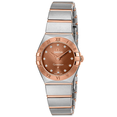 OMEGA 131.20.25.60.63.001 Constellation Quartz Manhattan Brown Elegant Design 5 Year Warranty Swiss Luxury Watch