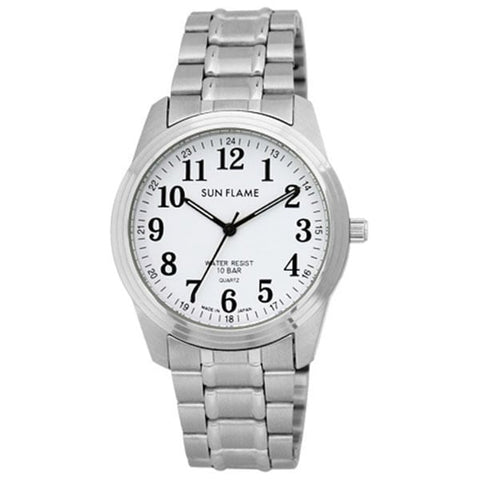 Sun Flame MJG-F78-W Stylish Men's Watch Water Resistant Elegant Design Quartz Movement