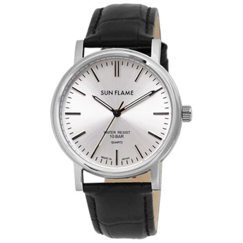 Sun Flame MJG-F79-S Stylish Men's Watch - Water Resistant - Quartz Movement - Durable Stainless Steel Band - Elegant