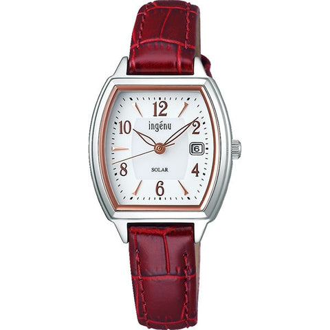 ALBA AHJD413 【Solar Watch】 Angeline ALBA (INGENU) Solar Tonneau - Elegant Timepiece with Eco-Friendly Technology