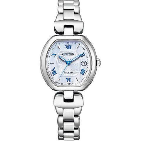 CITIZEN ES9450 57A Exceed Radio Controlled Ladies Metal Watch with Elegant Design, Eco Drive Technology, and Water Resistance