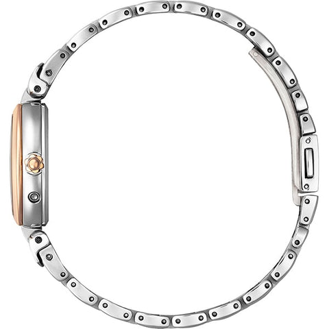 CITIZEN ES9455 53A Exceed Radio Controlled Ladies Metal Watch with Elegant Design, Eco Drive Technology, and Water Resistance