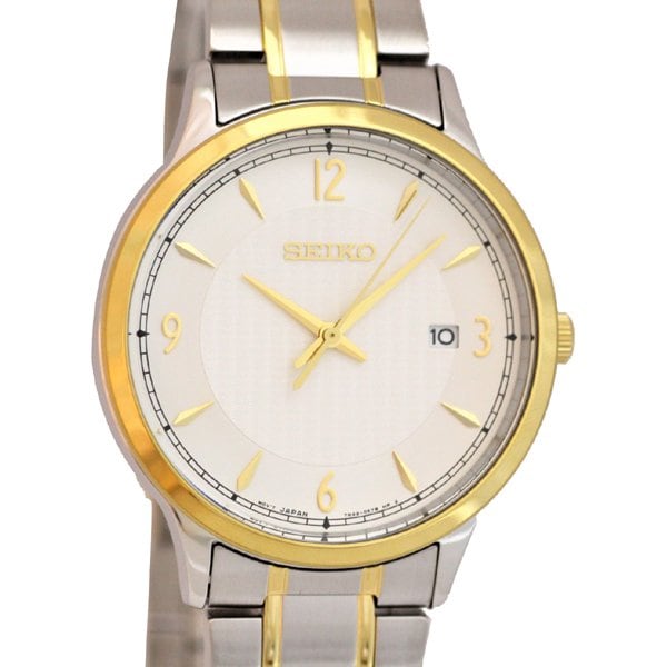SEIKO SGEH82P1 Watch - Quartz Men's Watch with Silver Metal Band Classic Design Date Function and Water Resistant Features