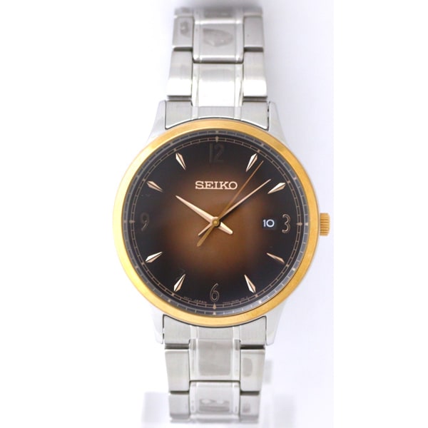 SEIKO SGEH90P1 Watch - Quartz Men's Watch with Silver Metal Band Classic Design Date Function Water Resistant