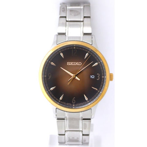 SEIKO SGEH90P1 Watch - Quartz Men's Watch with Silver Metal Band Classic Design Date Function Water Resistant