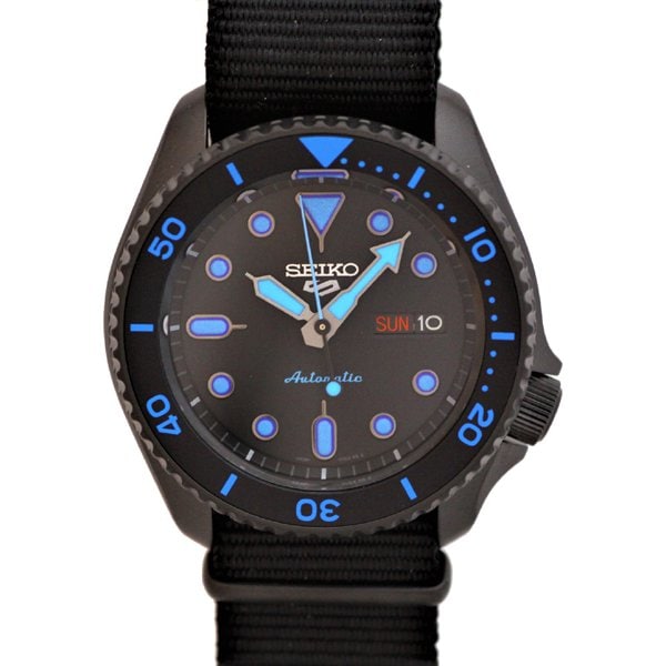 SEIKO SRPD81K1 Watch - 5 Sports Automatic Movement Men's Watch with Black Nylon Band Water Resistant Classic Design