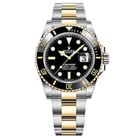 ロレックス 126613LN Submariner Date Men's Metal Band with Rotatable Bezel, Water Resistant up to 300m, Luxurious Gold and Stainless Steel Design for Timeless Style