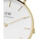 Daniel Wellington DW00100350 Petite Evergold Gold 28mm White Genuine Leather Strap Elegant Design 2-Year Warranty