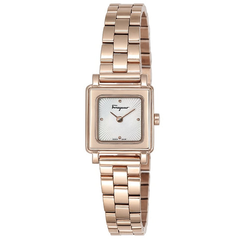 FERRAGAMO SFBY00419 Watch - Square Ladies Metal Band Watch with 2 Year Warranty Elegant Design and Durable Construction