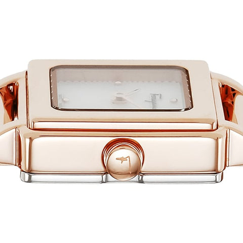 FERRAGAMO SFBY00419 Watch - Square Ladies Metal Band Watch with 2 Year Warranty Elegant Design and Durable Construction (Imag