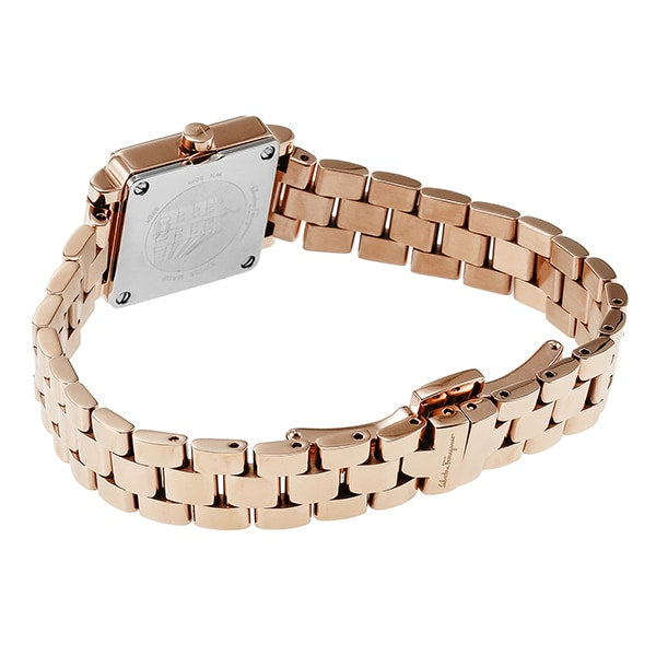 FERRAGAMO SFBY00419 Watch - Square Ladies Metal Band Watch with 2 Year Warranty Elegant Design and Durable Construction (Imag