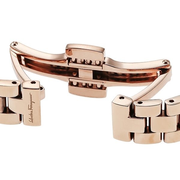 FERRAGAMO SFBY00419 Watch - Square Ladies Metal Band Watch with 2 Year Warranty Elegant Design and Durable Construction (Imag