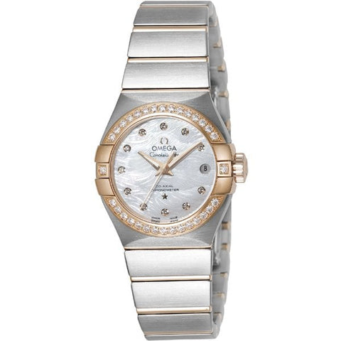 OMEGA 123.25.27.20.55.006 OMEGA Constellation 5-Year Warranty White Dial - Gold/Steel Ladies Watch