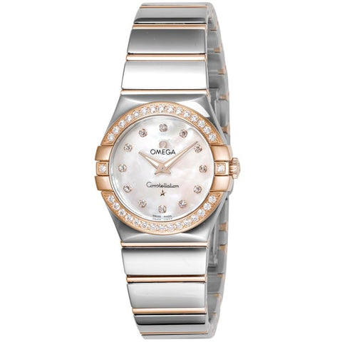 OMEGA 123.25.27.60.55.005 Constellation Quartz Ladies Metal Bracelet Swiss Luxury Watch with 5 Year Warranty