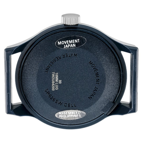 TIMEX TW2U84200 Camper MK1 Original Nylon Belt Watch in Ivory and Navy with Unisex Design and 1 Year Warranty