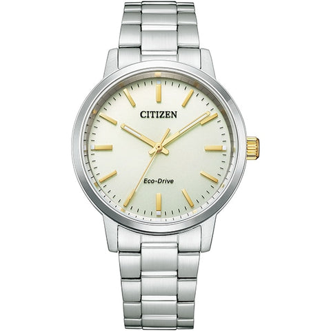 CITIZEN BJ6541 58P Eco Drive Watch with Gold Tone Stainless Steel, Date Display, Water Resistant Design for Everyday Elegance