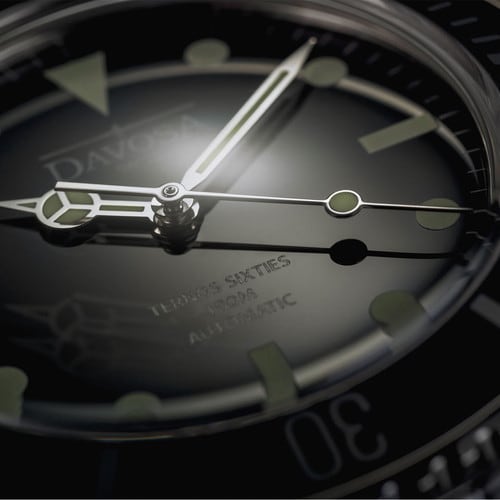 DAVOSA 161.525.55 Watch - DAVOSA Ternos Sixties Aluminum Bezel Automatic Watch Black - Genuine Product, Stylish Timepiece (Im