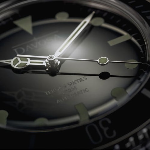 DAVOSA 161.525.55 Watch - DAVOSA Ternos Sixties Aluminum Bezel Automatic Watch Black - Genuine Product, Stylish Timepiece (Im