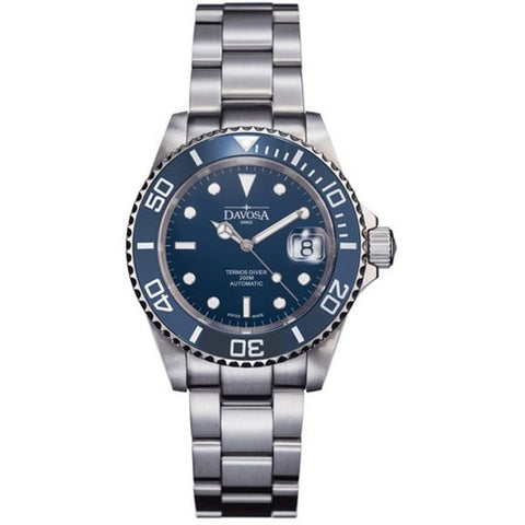 DAVOSA 161.555.40 Watch - DAVOSA Ternos Ceramic Bezel Automatic Watch Blue - Swiss Made, Water Resistant, Elegant Design