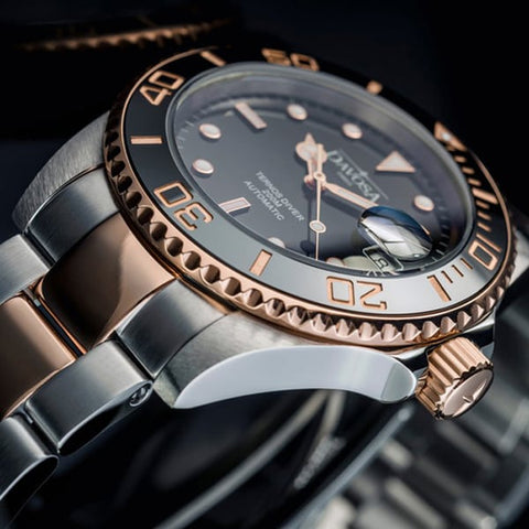 DAVOSA 161.555.65 Watch - Men's Watch with Metal Bracelet and Ceramic Bezel Water Resistant Classic Design (Image 3)