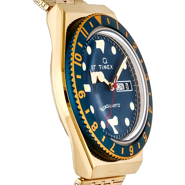 TIMEX TW2U62000 Watch - Q Timex - 1-Year Warranty Gold & Blue Watch | Genuine TIMEX Product (Image 3)