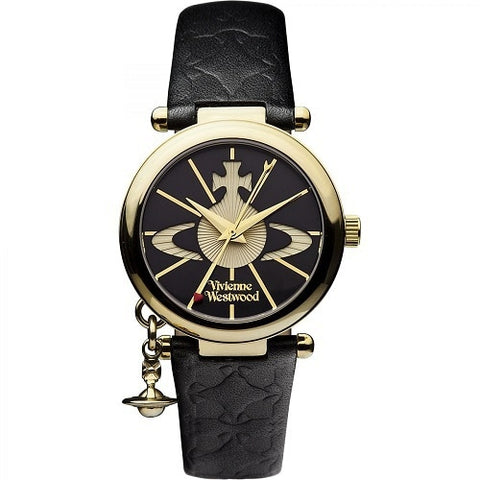 Vivienne Westwood VV006BKGD Women's Black Leather Stylish Design 2-Year Warranty Imported Quality