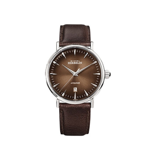 Other Overseas Manufacturers AP27 Elegant Men's Watch Genuine Leather Strap 3-Year Warranty Water Resistant Stylish