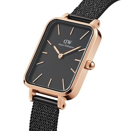 Daniel Wellington DW00100433 Watch - Daniel Wellington Quadro 20X26 Ash RG Ladies Watch - Elegant Timepiece for Women (Image 