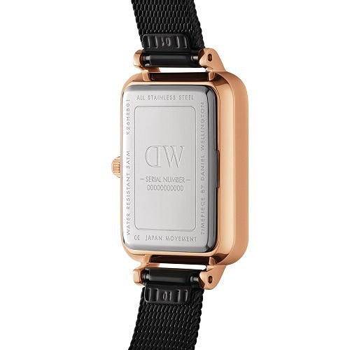 Daniel Wellington DW00100433 Watch - Daniel Wellington Quadro 20X26 Ash RG Ladies Watch - Elegant Timepiece for Women (Image 