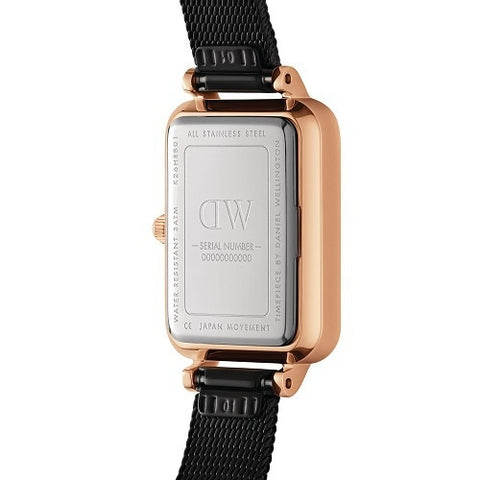 Daniel Wellington DW00100433 Watch - Daniel Wellington Quadro 20X26 Ash RG Ladies Watch - Elegant Timepiece for Women (Image 