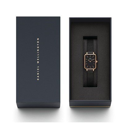 Daniel Wellington DW00100433 Watch - Daniel Wellington Quadro 20X26 Ash RG Ladies Watch - Elegant Timepiece for Women (Image 