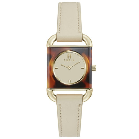 FURLA WW00017010L2 Watch - Arco Havana Women's Leather Belt with Premium Quality, Elegant Design, and 1 Year Warranty