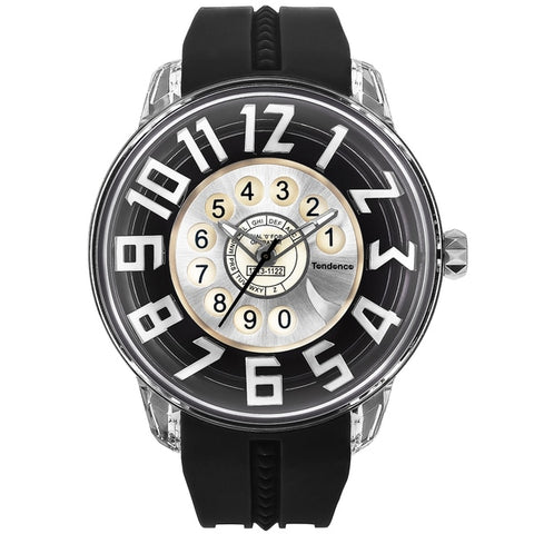 Tendence TY023010 Stylish Men's Rubber Strap Authentic 2-Year Warranty Water Resistant Unique Design