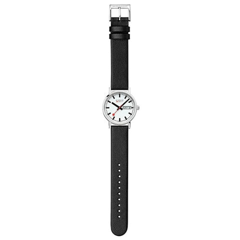 MONDAINE A667.30314.11SBBV Watch - MONDAINE Classic Day-Date 36mm Vegan Grape Leather Watch - Model [Genuine Product] (Image 