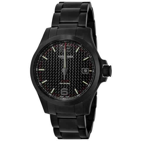 LONGINES Conquest V.H.P. 2-Year Warranty Black L3.716.2.66.6 - Swiss Quartz Precision Timepiece