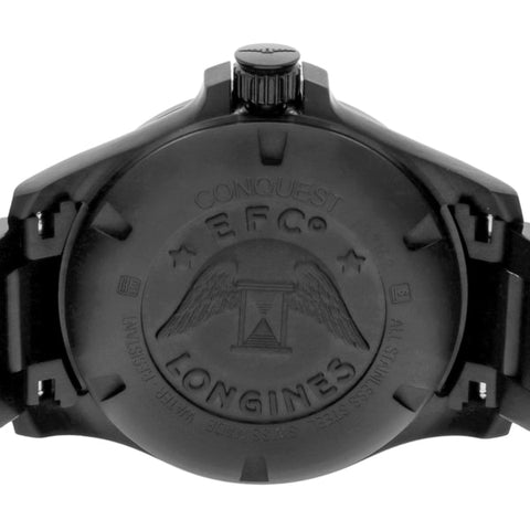 LONGINES Conquest V.H.P. 2-Year Warranty Black L3.716.2.66.6 - Swiss Quartz Precision Timepiece