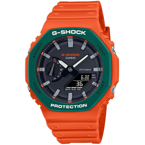 CASIO GA 2110SC 4AJF Men's G SHOCK Color Model with Shock Resistance, Water Resistance up to 200m, Stylish Design and Durable Resin Band