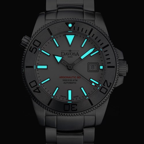 DAVOSA 161.528.10 Watch - DAVOSA Argonautic BG White - Genuine Swiss Automatic Dive Watch with Luminescent Features (Image 3)